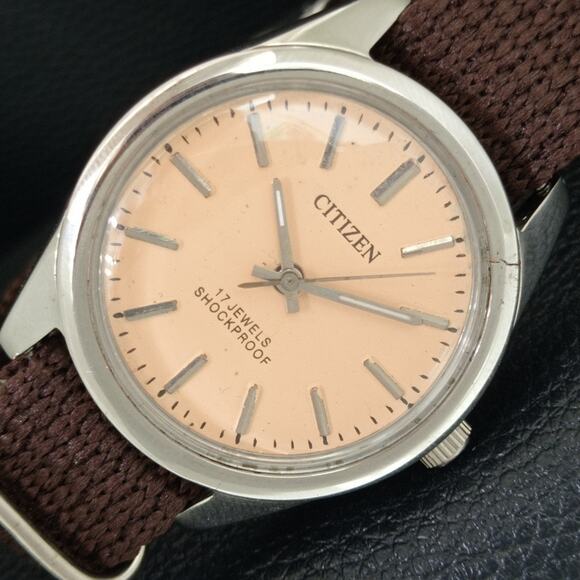 Citizen Other - Vintage 1971 Citizen Manual Mens Silver Watch & Orange accents